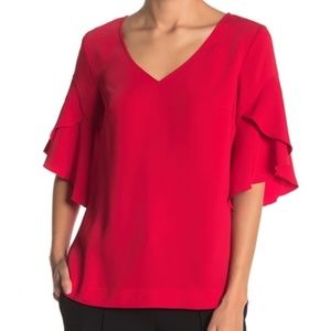 TRINA TURK Rocks Tulip Sleeve Blouse